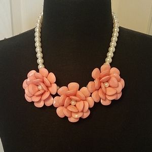 Fun Pink Flower Necklace